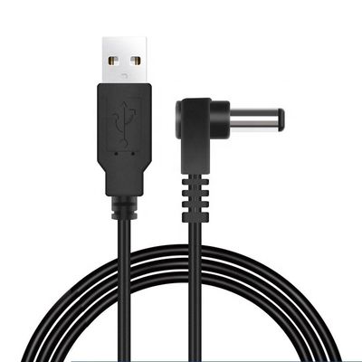 USB personalizado de ángulo masculino a derecho 5.5 X 2.1 mm 2.5 3.5 1.35 Conector de cable DC masculino