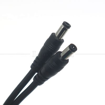 Custom 16AWG 18 20 22 24 26 28 AWG Hombre a Hombre 5.5x2.1mm 5.5x2.5mm 3.5x1.35mm 12V Cable de extensión de suministro de energía de enchufe continuo para CCTV