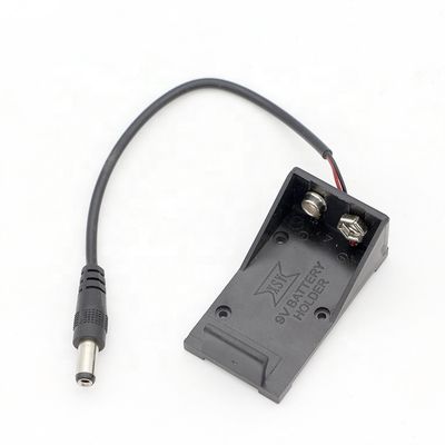 Cuadro de caja de 15 cm para celdas 9V Portador de batería con conector de corriente continua 2.1x5.5mm