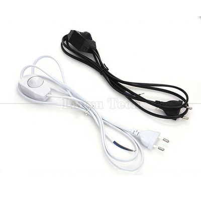 1.8m EU Plug ON OFF LED Dimmer Controller Adaptador de cable de extensión de corriente alterna para lámpara de mesa