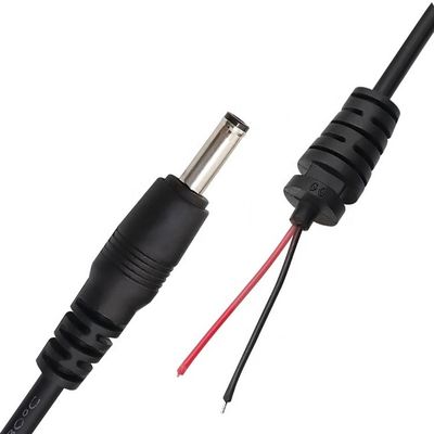 CUSTOM DC Barril Jack Hombre 2.1X5.5mm a Despojado de alambre de lata Pigtail Cables de extremo desnudo con SR Grommet