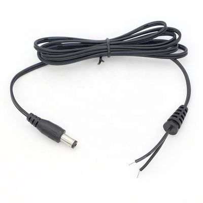 Jack de barril de corriente continua masculino femenino de 2.1x5.5 mm a cable de carga de corriente continua Pigtail abierto
