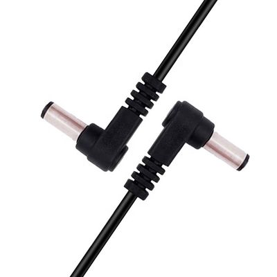 Ángulo de 90 grados de macho a macho 5.5x2.1mm Cable de extensión de energía CC