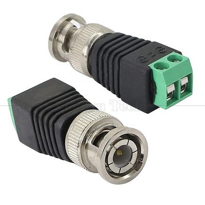Terminal de tornillo sin soldadura de 2 pines BNC Conector de alimentación masculino femenino para cámara de circuito cerrado