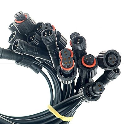 Personalización IP67 IP68 impermeable M12 2pin 3 pin 4pin M12 DC para abrir cables desnudos Cable de extremo para luz LED