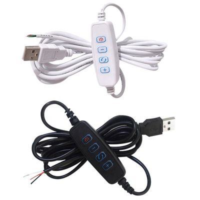 Interruptor de atenuación de potencia de 5V Cable de cargador USB para banda LED