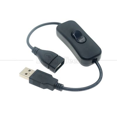 Controller de encendido apagado de hombre a mujer USB 2.0 Tipo A Cable de interruptor para Raspberry Pi