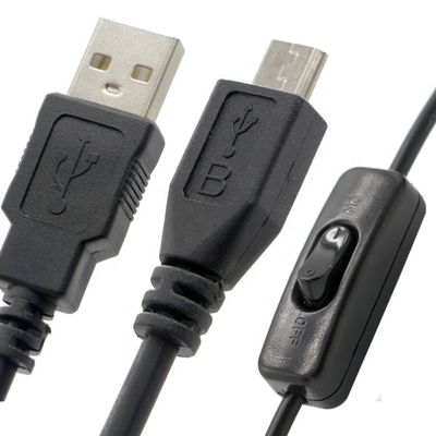 Controller de alta calidad 1M ON OFF Micro B a USB A Cable de extensión con interruptor para lámpara LED