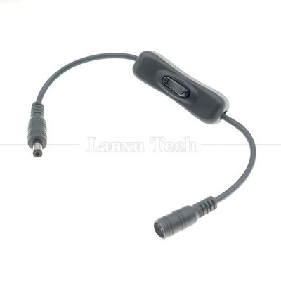 12V 24V Hombre a Mujer 5.5x2.1mm Jack DC encendido y apagado 304 Cable de interruptor para lámpara de banda LED