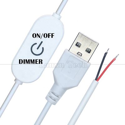 Interruptor táctil de 5V ON OFF controlador USB sin pasos para abrir cables de cable de extremo LED oscurecedor para lámpara de luz de banda led