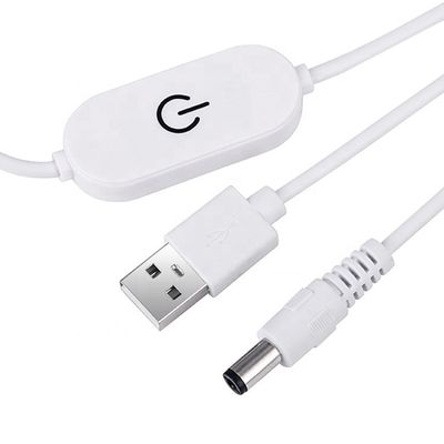 5V 2A USB TO dc 5.5*2.1mm con interruptor ajustable cable remoto de luz LED para la luz de la lámpara