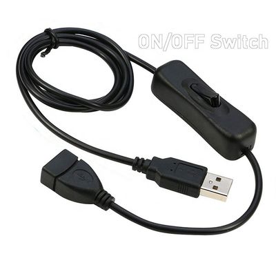 Cable de conmutación USB de macho a hembra para computadora de lámparas LED