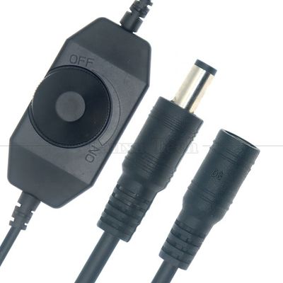 Certificado CE 12V 24V de macho a hembra de corriente continua de energía ON OFF controlador de interruptor LED oscurecedor para lámpara