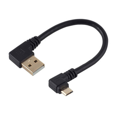 Ángulo USB a la forma de L ángulo izquierdo derecho 90 grados Micro V8 Cable de carga de datos de extensión