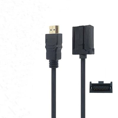 HD-MI Hombre a HD-MI E TIPO Hombre Cable de extensión a prueba de agua con panel de montaje para automóviles, camiones, barcos y motocicletas