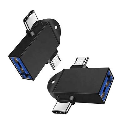 2 en 1 USB3.0 a Micro B Tipo C Convertidor de USB OTG Adaptador para teléfono Android U Disk Mouse