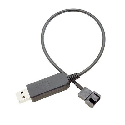 USB de 5V a 12V Voltage Step Up 3 pin y 4 pin Cable de adaptador de alimentación de ventilador de PC