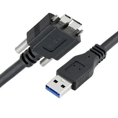Super velocidad de datos 5Gbps Panel de bloqueo de tornillo Monte Micro B 3.0 a USB 3.0 Un cable de extensión