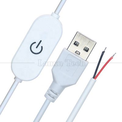 5V 1m en apagado Controller de interruptor USB para abrir cables de extremo de cable Dimmer táctil para 3w 5w lámpara de luz de banda led