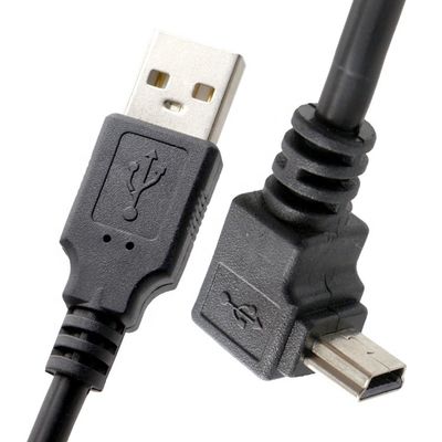 OEM derecha izquierda arriba abajo ángulo de 90 grados MINI cable USB para PS3 controlador MP3 cámara