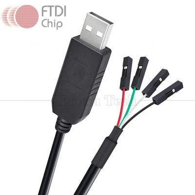Alta compatibilidad WIN7 10 FTDI FT232 5V 3.3V USB a Uart TTL Cable serie para Raspberry Pi