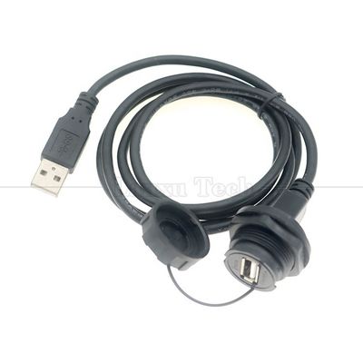 Cables de extensión de conector de puerto USB tipo A de panel masculino a femenino impermeable