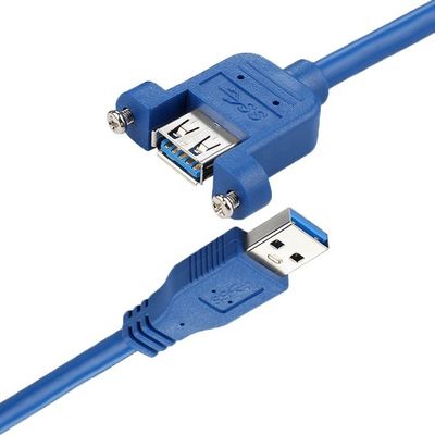 Datos de alta velocidad 5Gbps USB 3.0 Tipo A de panel de montaje masculino a femenino Cable de extensión USB 3.0