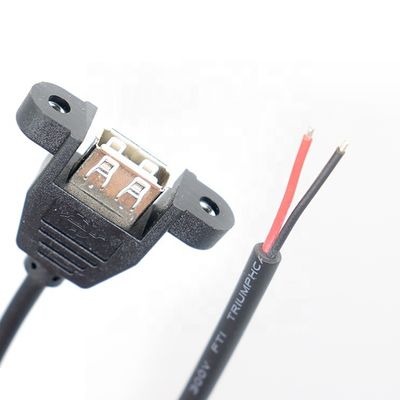 Panel de montaje personalizado USB Tipo A Femenino para abrir cables de extremo desnudo