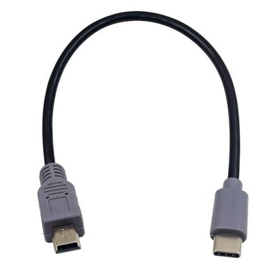 Cable de carga de datos USB Tipo C a Mini 5 pin USB OTG Adaptador para cámara de vídeo de teléfono