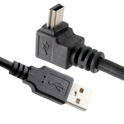 90 grados derecha izquierda hacia arriba hacia abajo ángulo Mini USB Cable de carga de datos