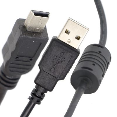 1.5m USB A a Mini B 5PIN USB 2.0 Cable OTG de carga de datos con ferrita