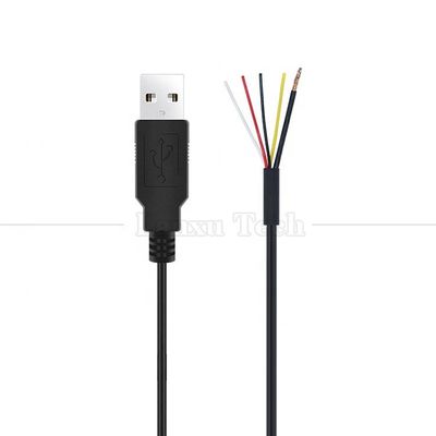 Escudo USB A de macho a 4 cables desnudos de extremo abierto