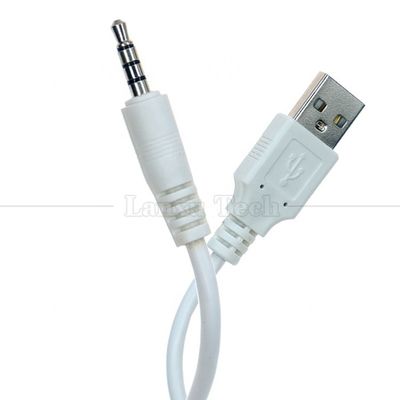 Sincronización de datos de carga USB A macho a Aux 4 polos 3,5 mm de audio DC Jack Adaptador de cable de carga para auriculares de altavoz