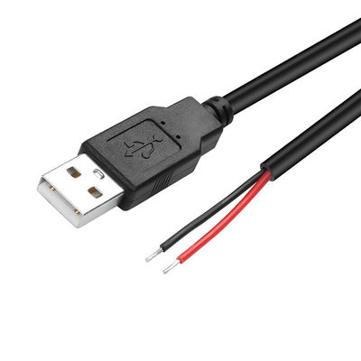 5V USB para abrir cables desnudos de lata despojados de cables de carga de energía de cola de cerdo para lámpara de luz de banda LED