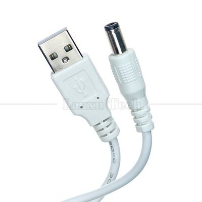 USB A macho a 2.1x5.5mm DC Jack de barril Conector Cable de carga de energía para el altavoz del router