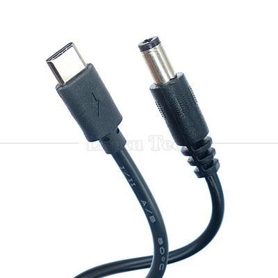 9v 12v 15v 20v PD USB Tipo C a DC 5.5x2.1mm Cable de cargador para altavoz del router Wifi