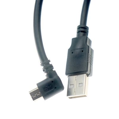 Personalizado 1m 2m 3m 5m 90 grados ángulo izquierdo Micro B 5p a USB un cable masculino