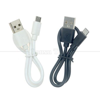 Corto 30cm 50cm 1m Blanco Negro Datos de carga rápida 1A V8 Micro B a USB Un cable de carga masculino para Android teléfono Banco de energía altavoz
