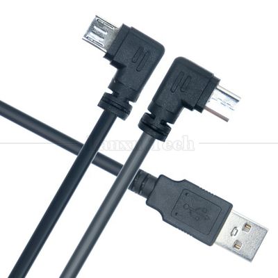 1M 2M 3M 5M carga de datos 90 grados derecha hacia arriba izquierda hacia abajo ángulo Micro V8 cable USB