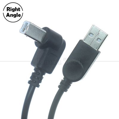 Ángulo recto de 90 grados Tipo A macho a B macho USB 2.0 conector de impresora cable de extensión