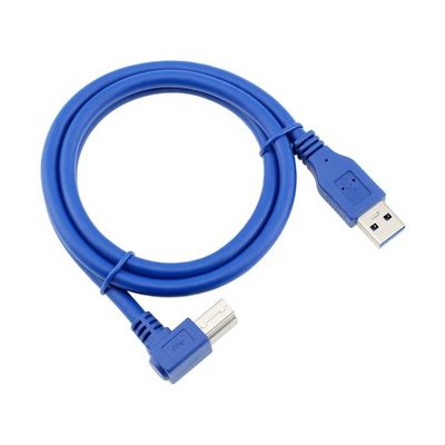 Alta velocidad 5Gbps 90 grados ángulo recto USB 3.0 A macho a USB B tipo de impresor de cable para Epson HP
