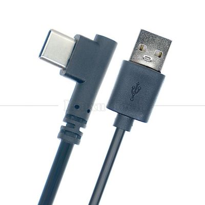 1M 2M 3M 5M 2A 24AWG de alta calidad 90 grados ángulo recto cable USB tipo C para cámara de teléfono tablet