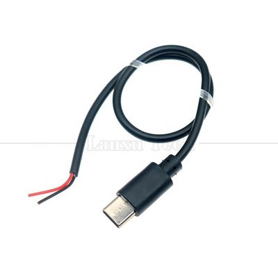 Carga de datos personalizada 2 4 núcleos USB Tipo C Hombre Hembra a despojado Cables de cola de cerdo