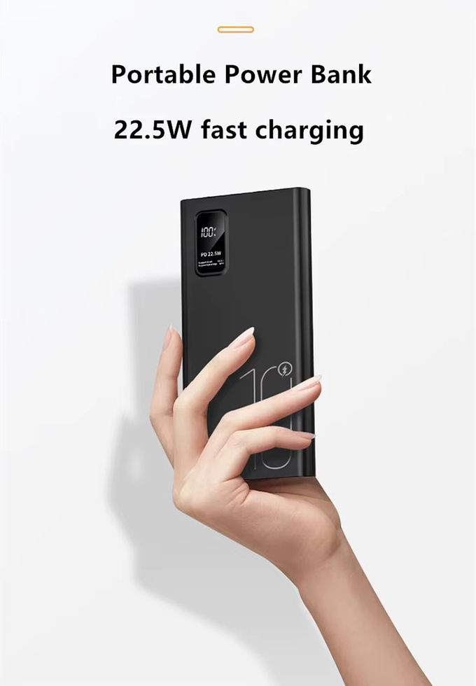 Exterior portátil 10000mah PowerBank LED Display PD QC3.0 22.5W Carga rápida Bancos de energía delgados 10000mAh Cargador USB-C para iphone 15 2