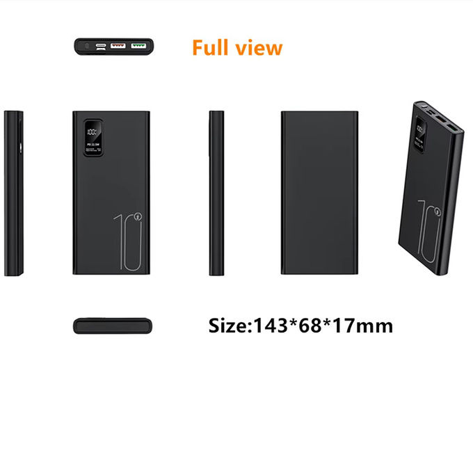 Exterior portátil 10000mah PowerBank LED Display PD QC3.0 22.5W Carga rápida Bancos de energía delgados 10000mAh Cargador USB-C para iphone 15 8